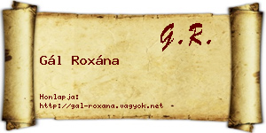 Gál Roxána névjegykártya