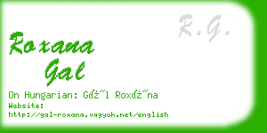 roxana gal business card